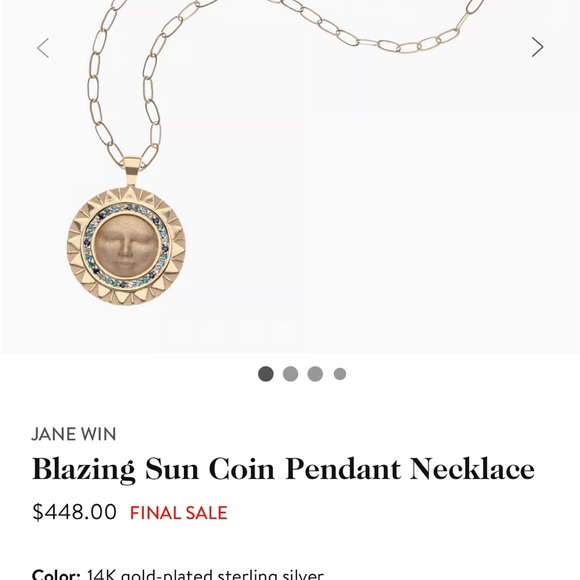 Gold and Black Pendant Necklace - Picture 7 of 7